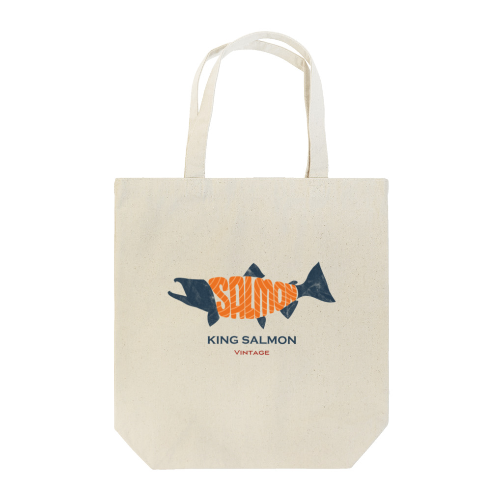 kg_shopのKING SALMON -Vintage- Tote Bag
