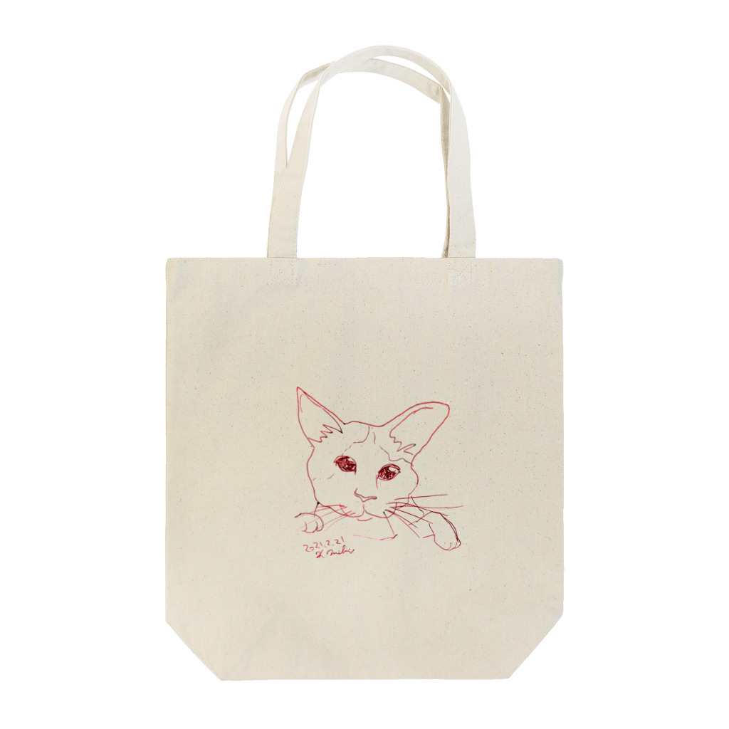 猫好きのみきのお店の猫カフェ猫さんユル描画 トートバッグ