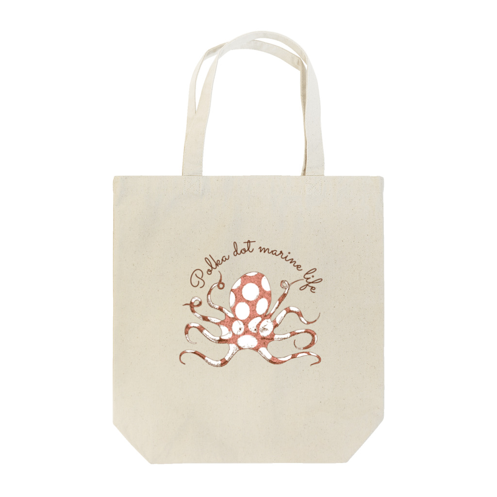 nemunoki paper itemの水玉海洋生物　イイダコ Tote Bag