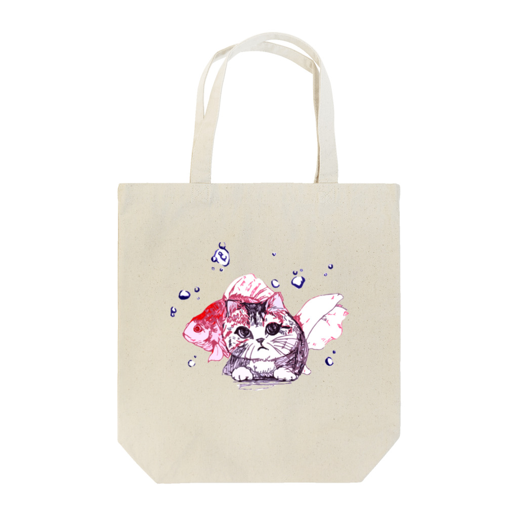 route168のねこ金魚 Tote Bag