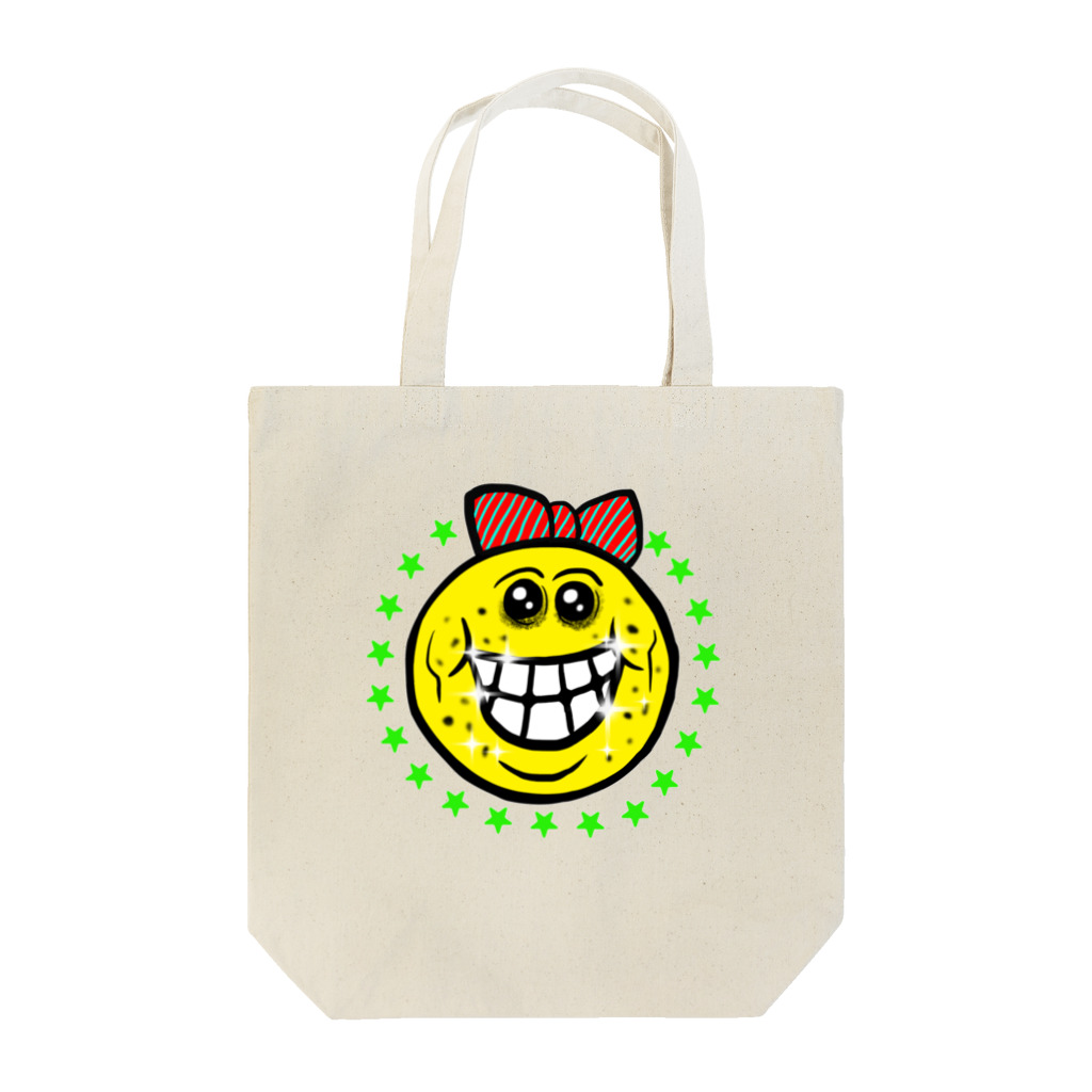 ぼんだぁの笑い太郎リボン付き Tote Bag