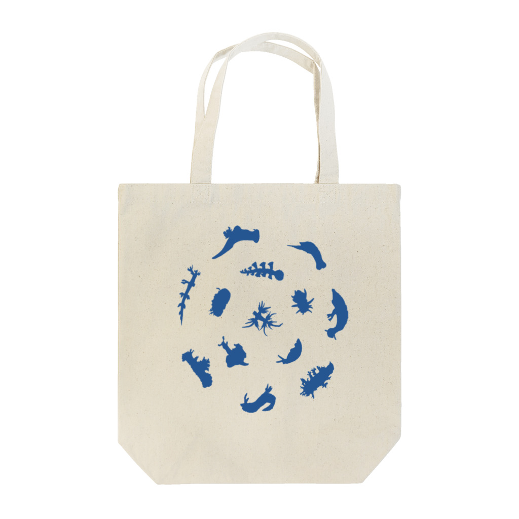 ｳﾐｳｼｬ-のウミウシルエット（ブルー） Tote Bag