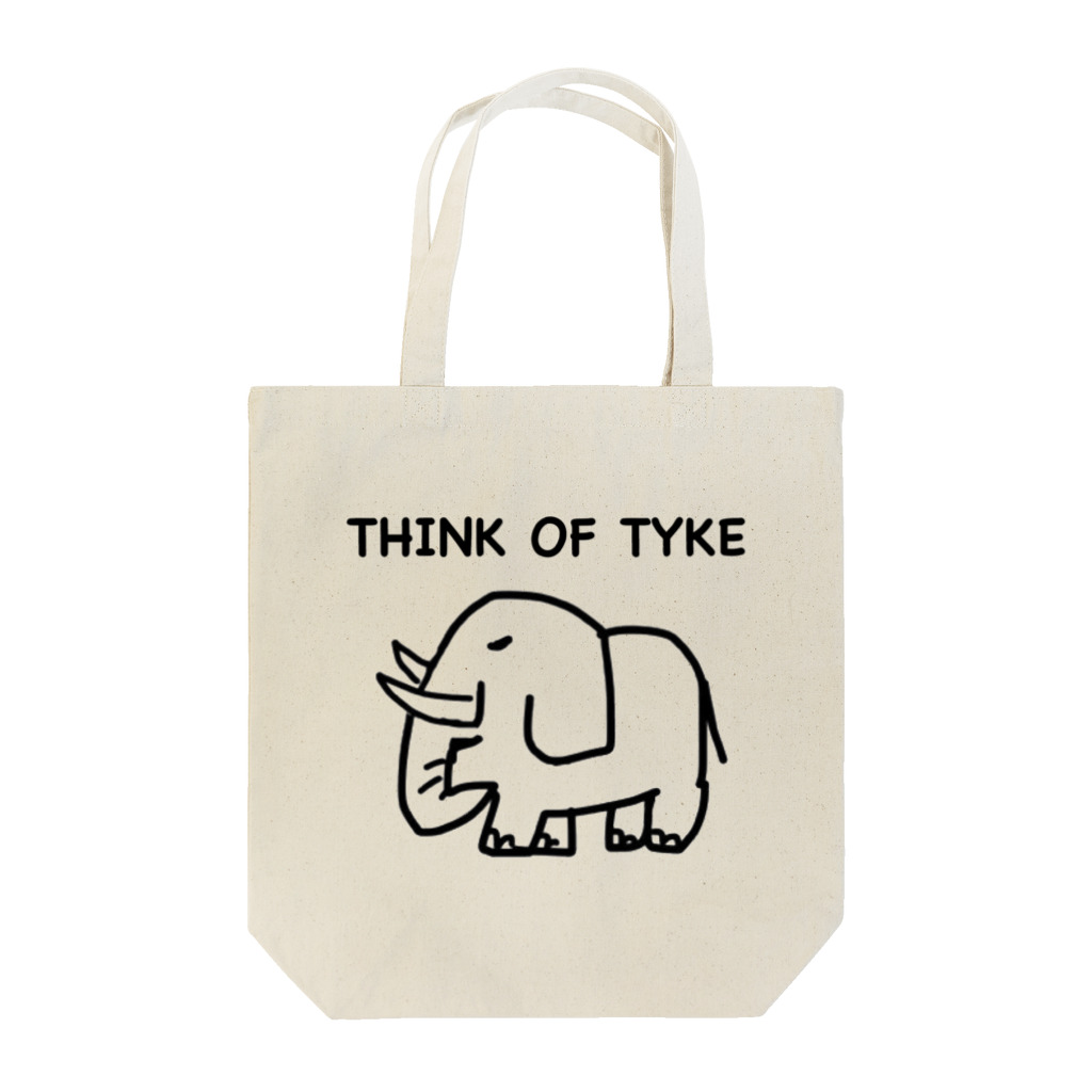 チームTyke グッズショップのTYKE-2 ごんぎさんプロデュース (英語ロゴ) Tote Bag