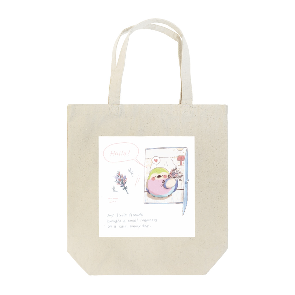 ふんわり動物まーけっと　byすみろんのなんでもない日のとりさん Tote Bag