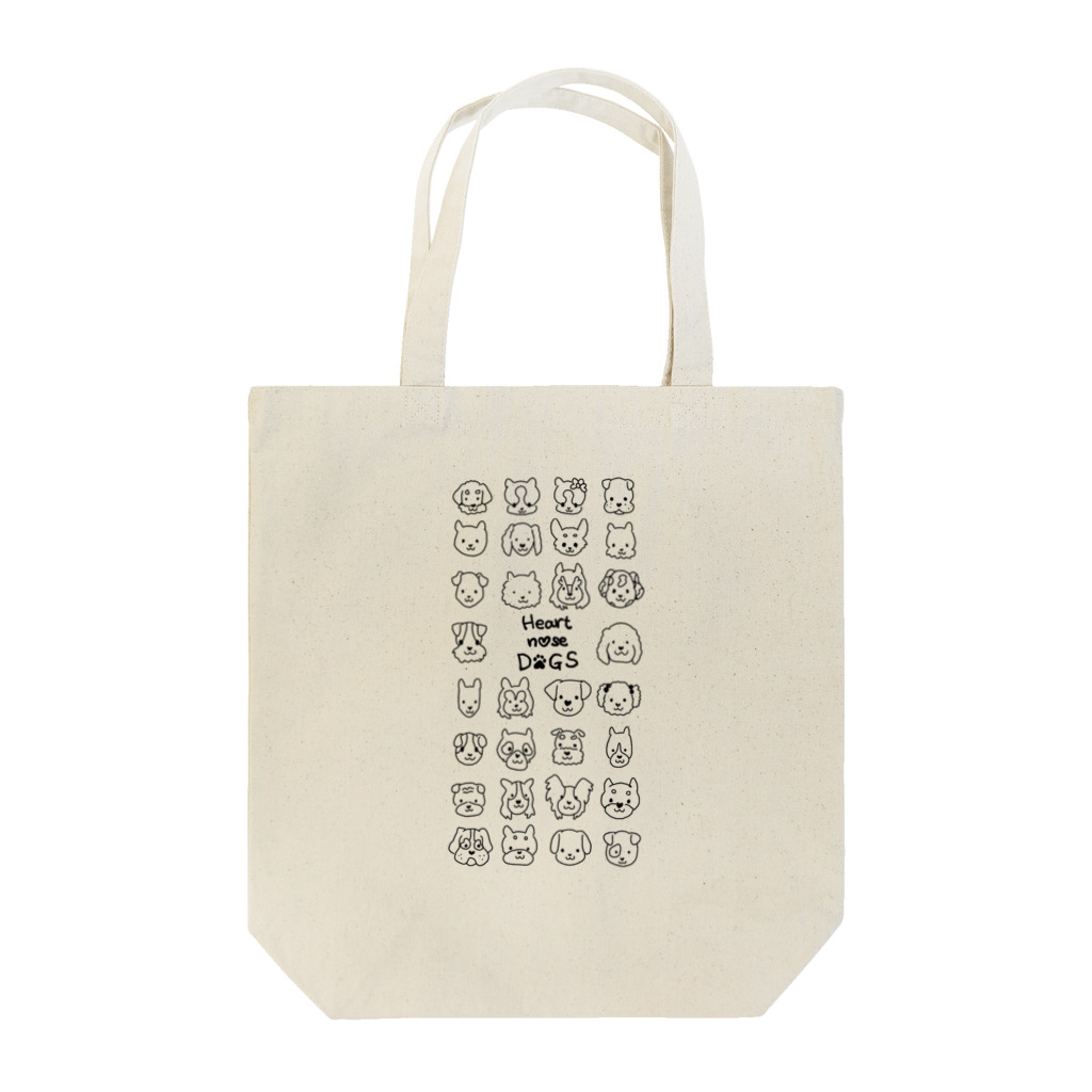 Heart nose DOGSのHeart nose DOGS（縦長） Tote Bag