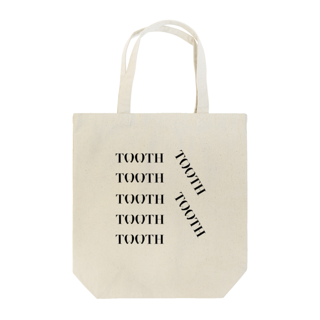 KAAK studioのTooth logo よく見ると歯の形 トートバッグ
