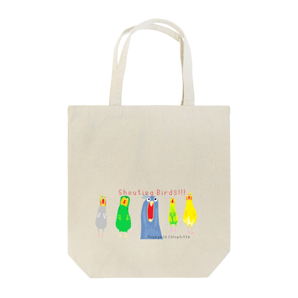 Voyage la CalopsitteのShouting Birds!!! Tote Bag