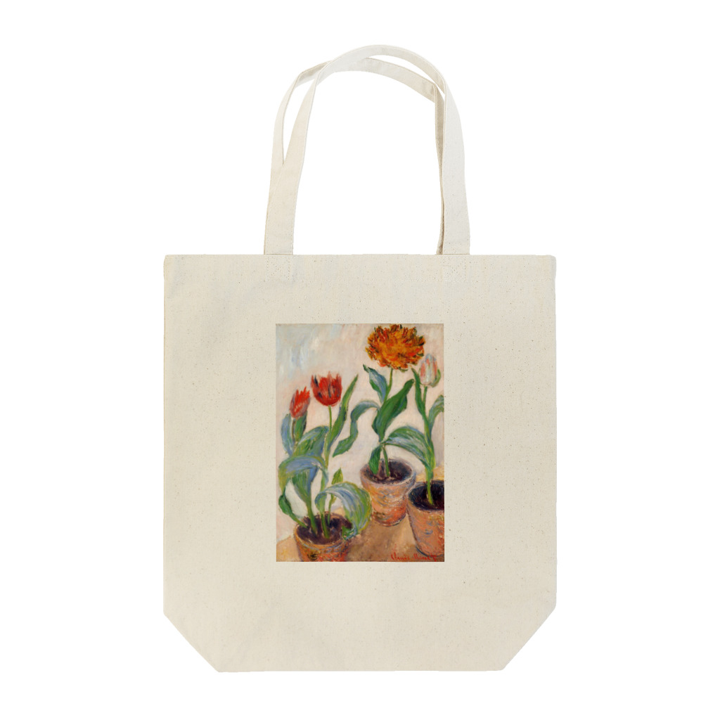Art Baseのクロード・モネ / 1883 / Three Pots of Tulips / Claude Monet Tote Bag
