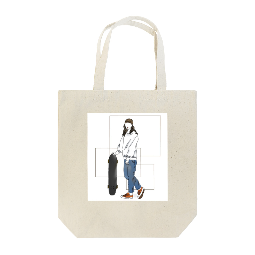 Ma Chérieのスケボ女子カラー Tote Bag