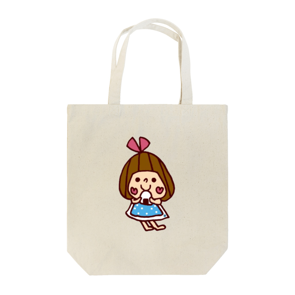 かょのこHANKOのおにぎり大好きぴんきーりぼんちゃん Tote Bag