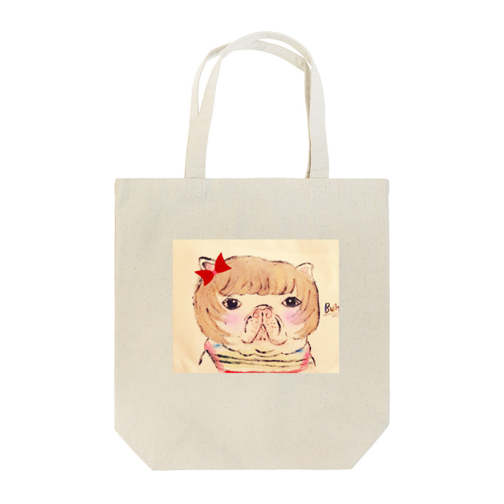 Kabapのフレンチブルドッグカトリーヌちゃん🎀リボン Tote Bag
