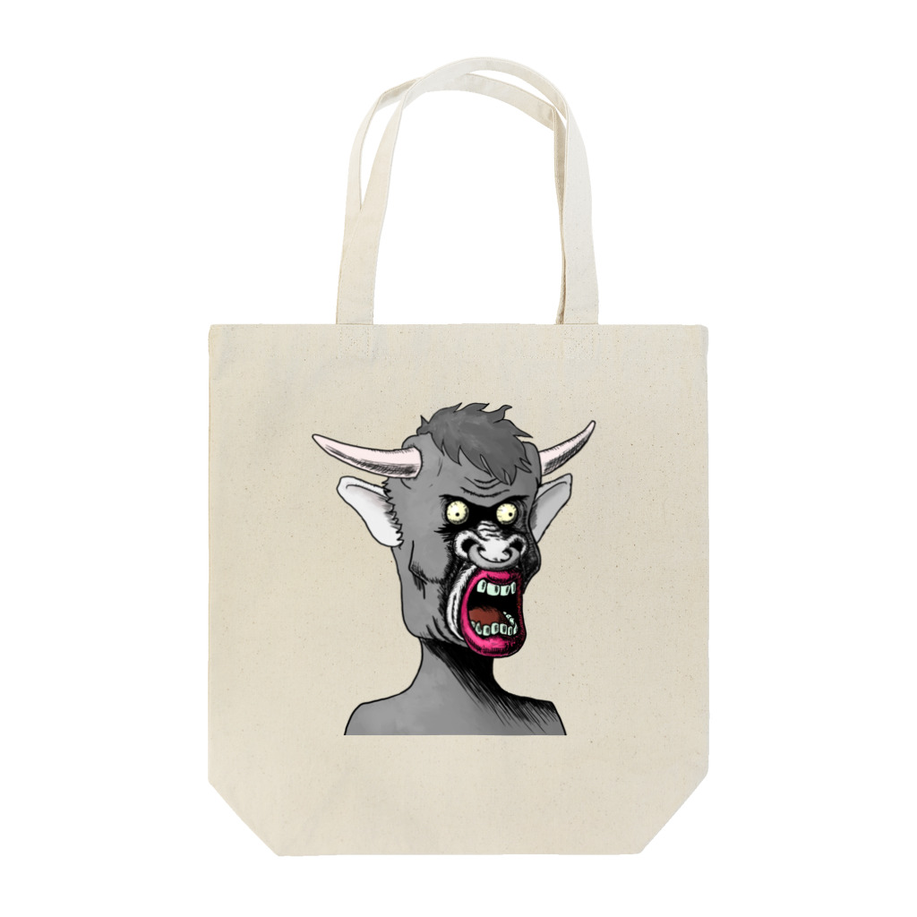 れいしょうのSUZURIのNFT風の牛 ~Cow Face Is Scary~ Tote Bag