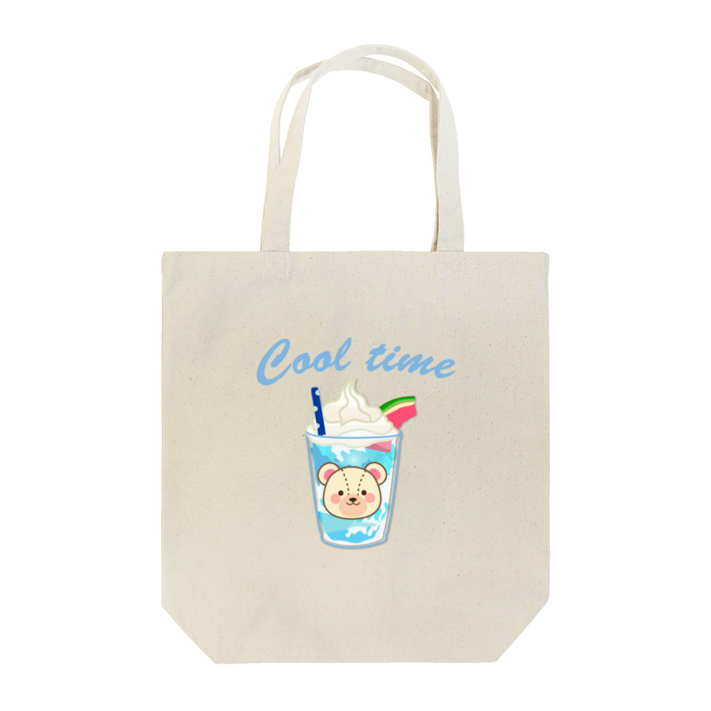 little lion house公式ショップ（大人のためのねこ）の白くまさんの青空ゼリーのクリームソーダ Tote Bag