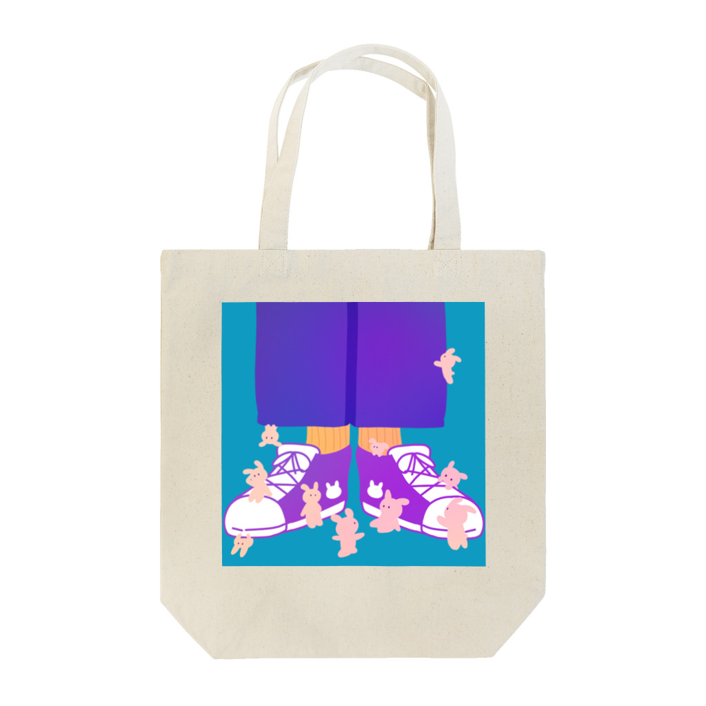 イヌのうさぎいっぱい Tote Bag