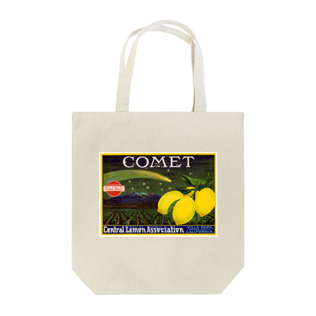 VintageのLemon crate label, Comet brand, Western Litho. Co . Tote Bag