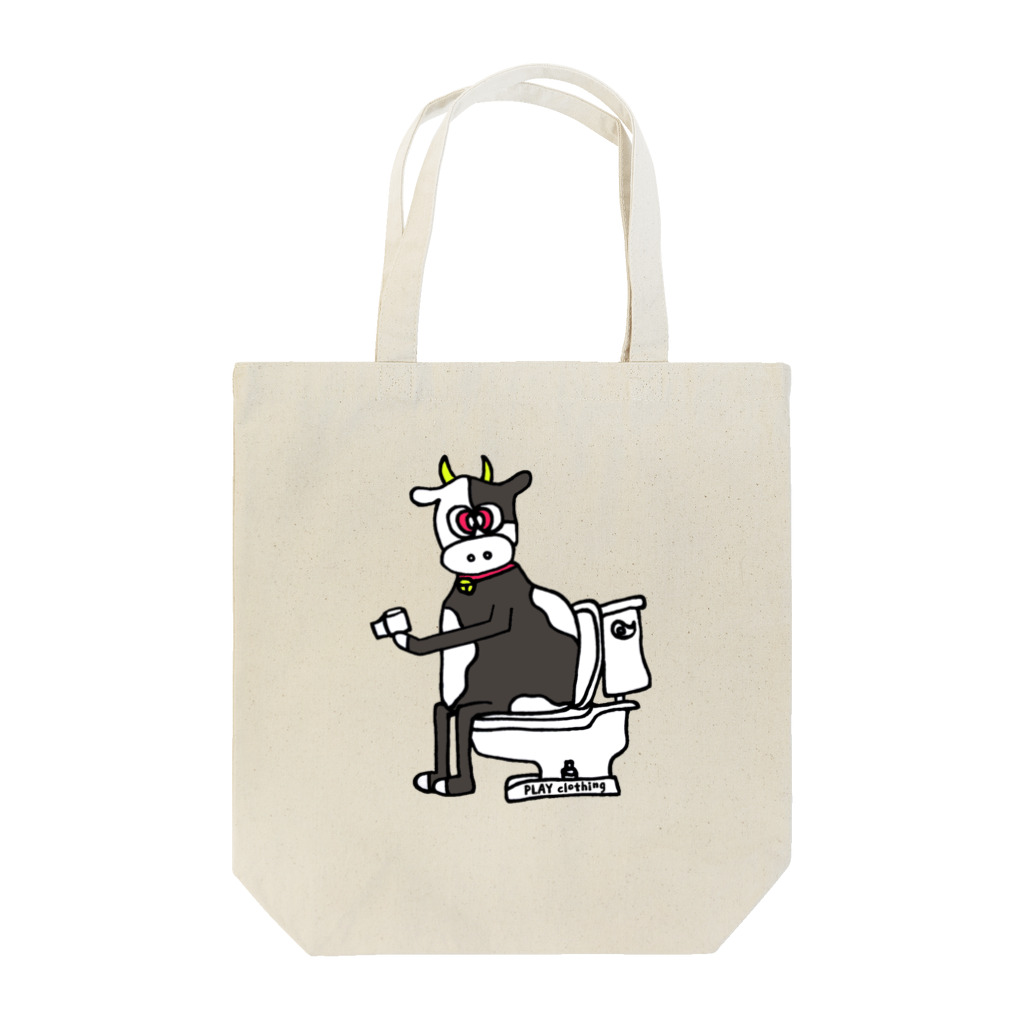 PLAY clothingのTOILET COW ② トートバッグ