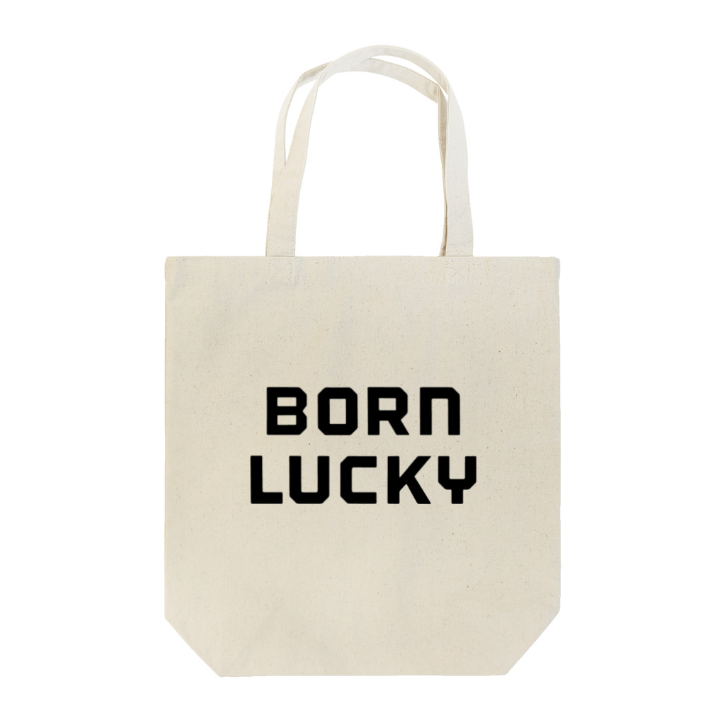 FUN TIMES POSITIVE VIBES。 のBORN LUCKY Tote Bag