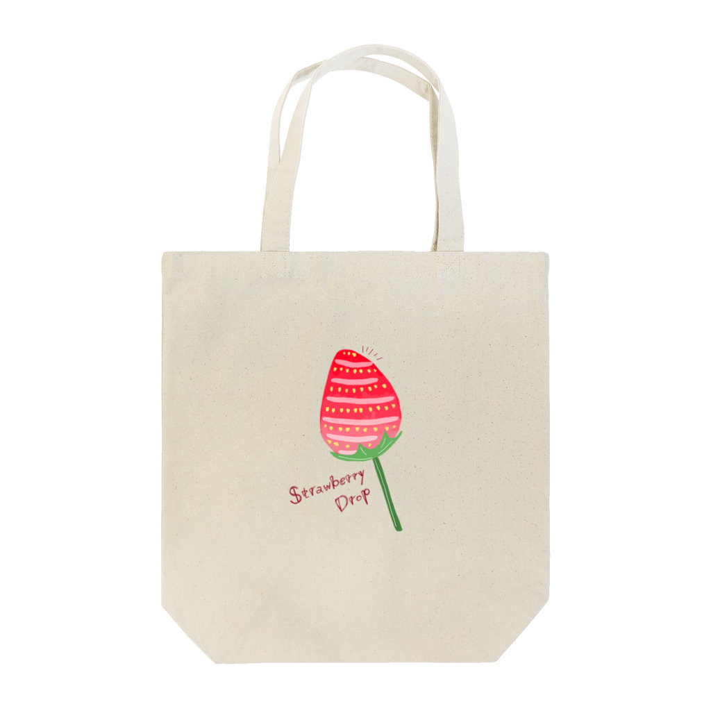 Chicchi SatoのStrawberry Drop Tote Bag