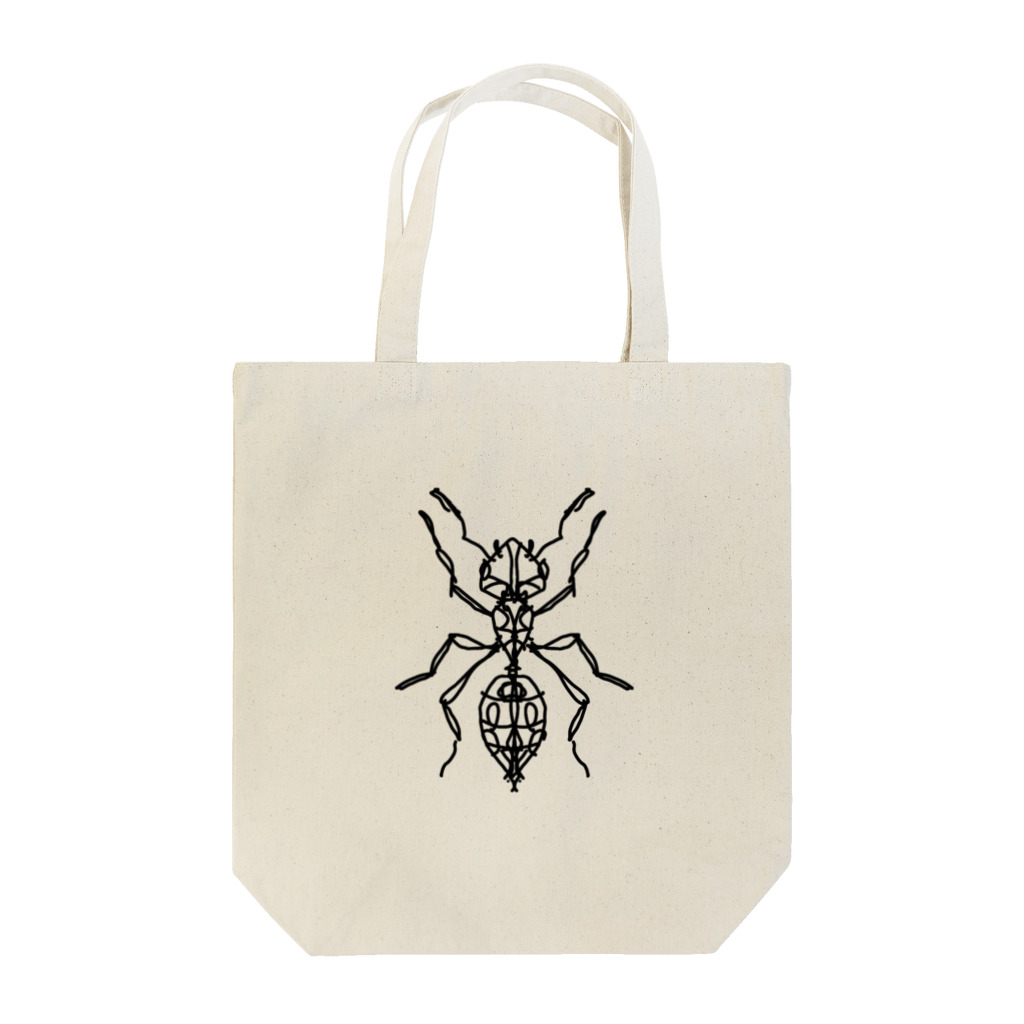 Full of vitality　(フル　オブ　バイタリティ)のant　(あり)　モノトーンバージョン　Full of vitality　(フル　オブ　バイタリティ) Tote Bag