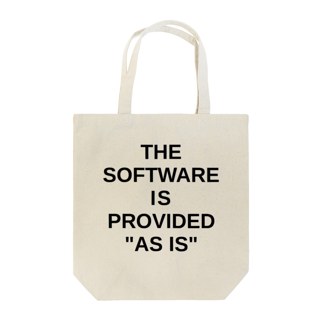 yhara2のTHE SOFTWARE IS PROVIDED "AS IS" トートバッグ