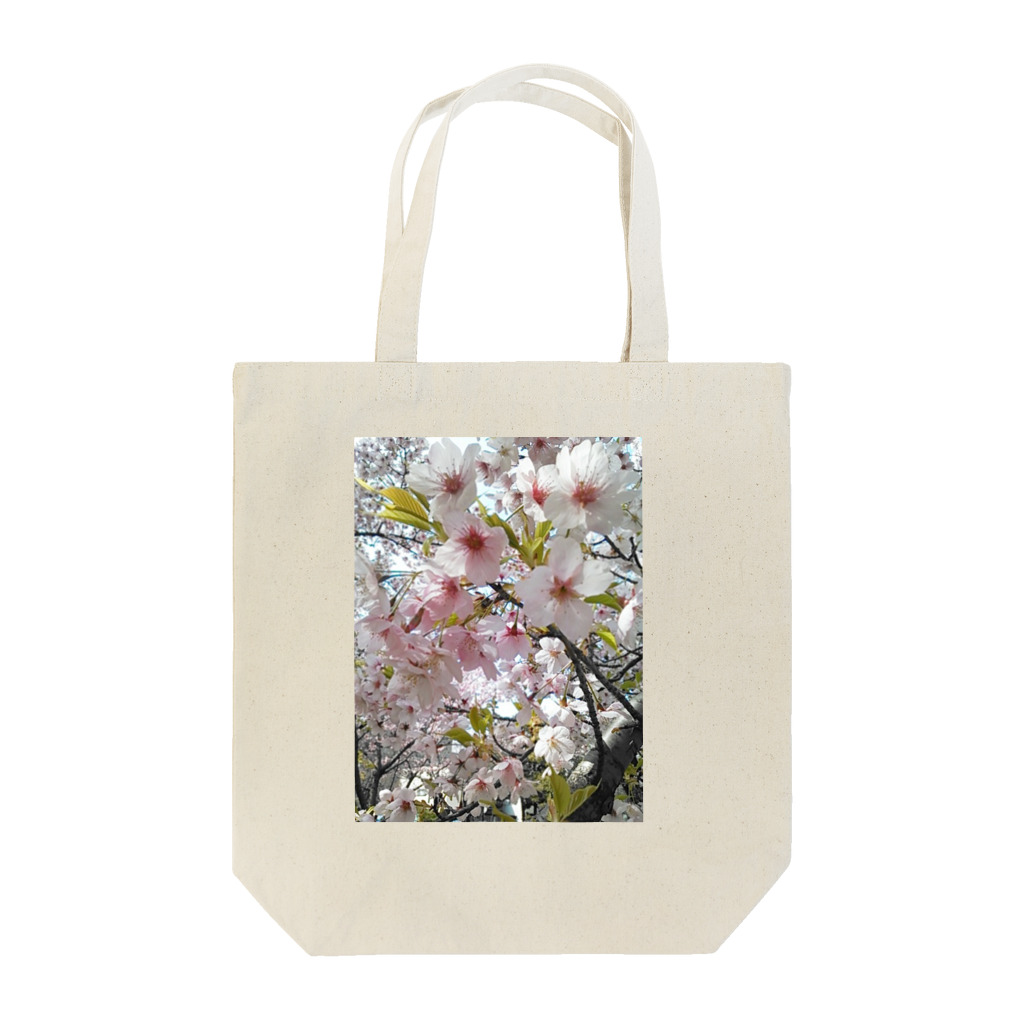 花色七色の桜前線 トートバッグ