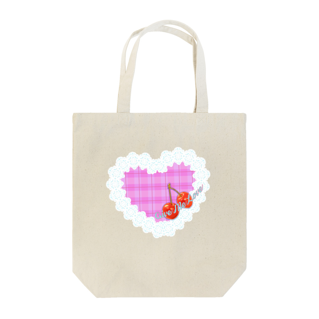 mmmthirteenのレース&ハート(Give me love) Tote Bag