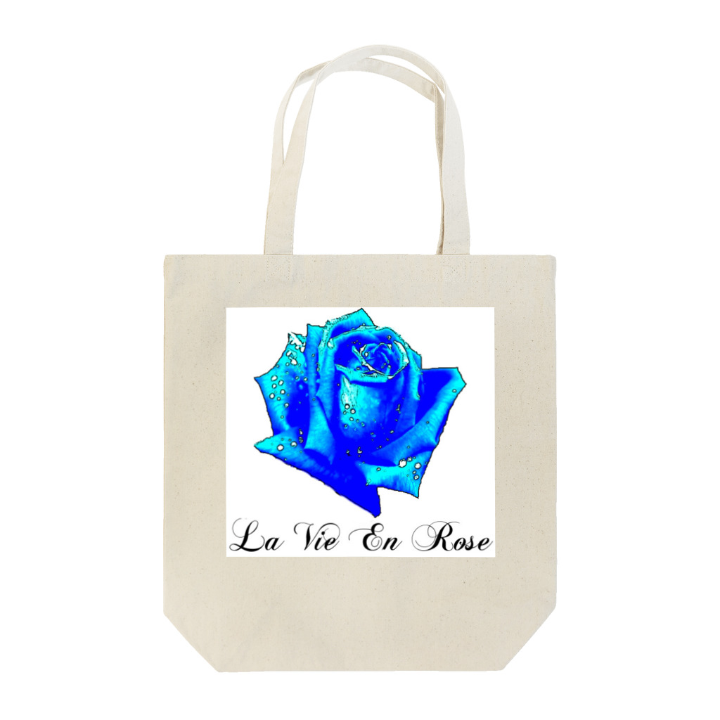 FabergeのLa Vie En Rose-Blue Tote Bag