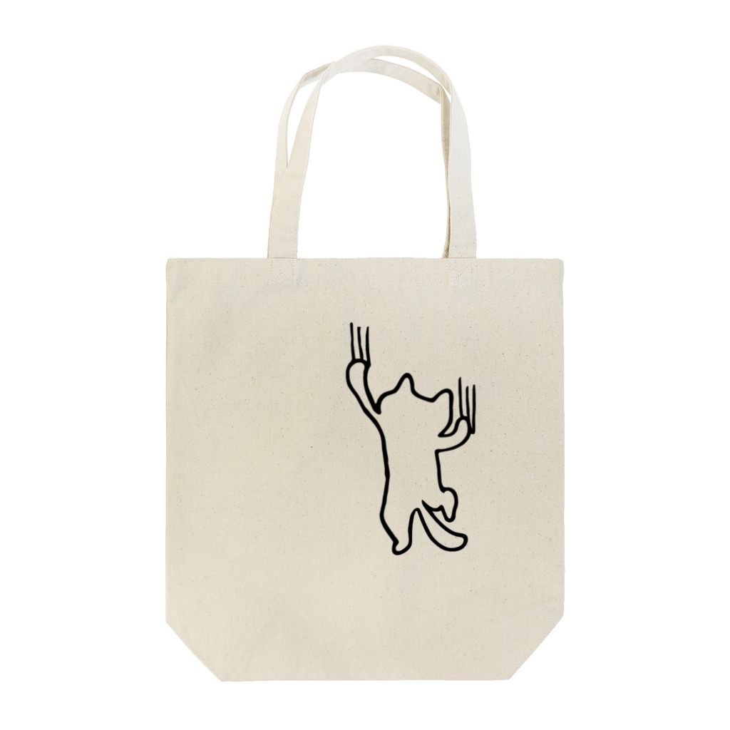 LIFE writerのよじ登る猫 Tote Bag