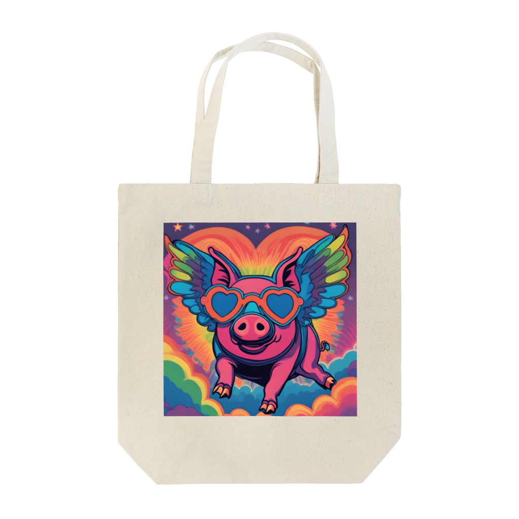 s300h150のThe flying pig 02 Tote Bag
