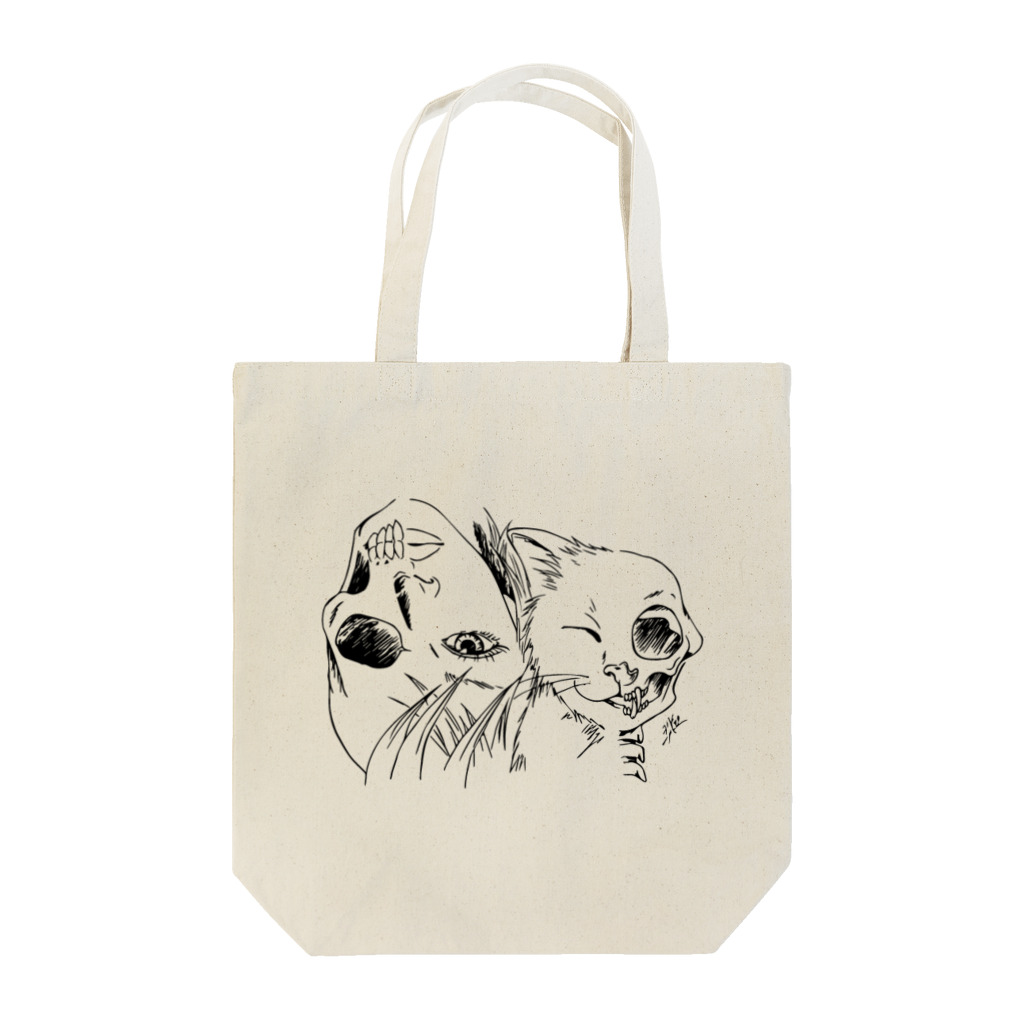 ネコカドウのあびこめぐみ「陰と陽」グッズ Tote Bag