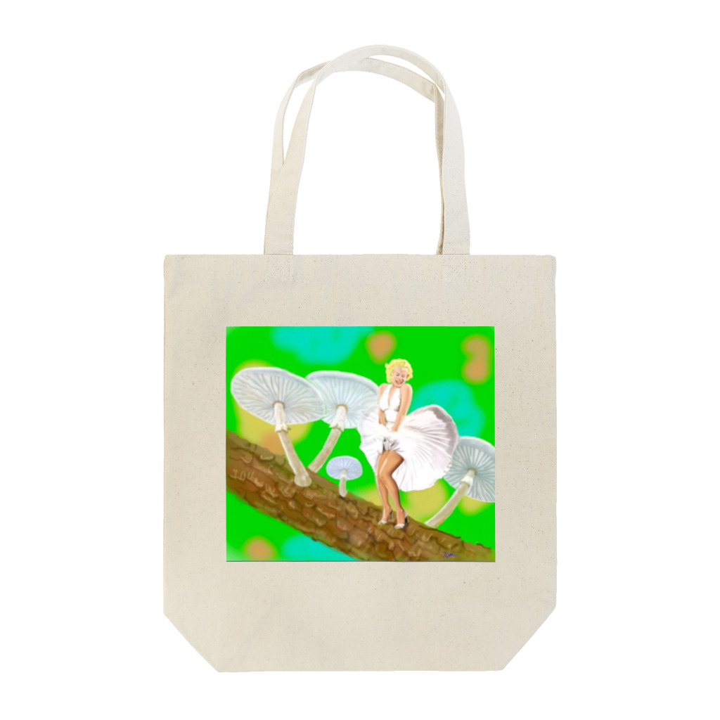 kinoko0827のホワイトプリーツメイト Tote Bag