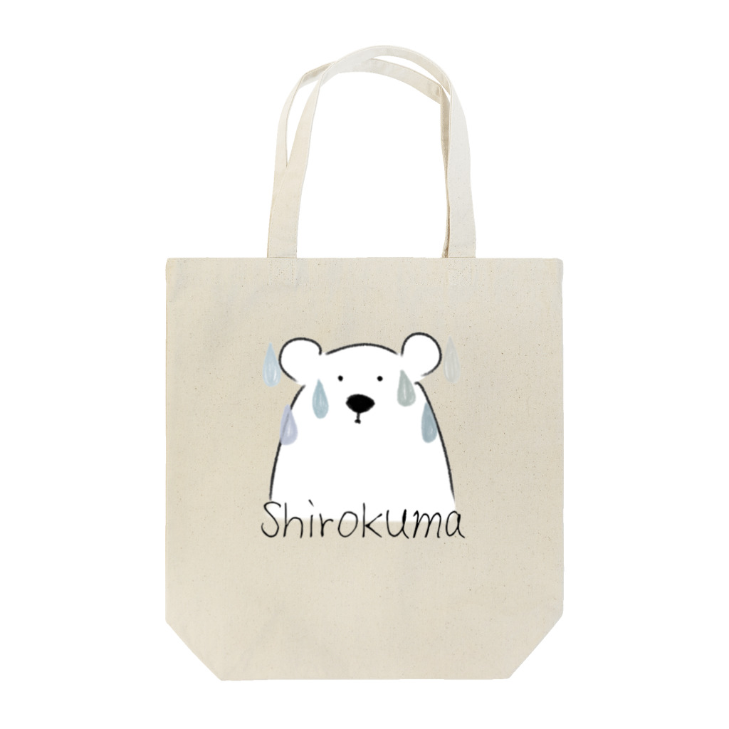 ろうの雨の日しろくま Tote Bag