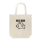 イノシシライフ INOsisiLIFEの「WILD BOAR」(黒線) Tote Bag