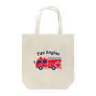 さはらそのこ｜イラストレーターの消防車　Fire Engine Tote Bag
