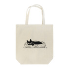 黒猫メディア / nya3（にゃにゃにゃ）の浮き輪と黒猫さん トートバッグ