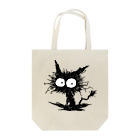 猫目行燈の黒くてガビガビした毛の子猫 Tote Bag