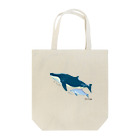 Kinkadesign うみのいきものカワイイShopのナガスクジラとミナミハンドウイルカ  Tote Bag