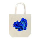 dandelionのハート型の青の紫陽花 トートバッグ