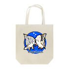 ぽん猫@SUZURI店のThe Cute Corydoras (blue） トートバッグ