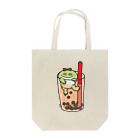 はちねも suzuri店のタピオカミルクティー カエル味 Tote Bag