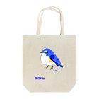 LittleLoroのまる過ぎる青い鳥 ルリビタキ Tote Bag