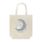 rakugakicabinの月にフクロウ　モノクロ版 Tote Bag