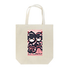 ニンニン忍者パンの桜柄の忍者服を身にまとうキュートな忍者イラスト Tote Bag