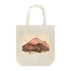 ナスの花のレッド富士山 トートバッグ