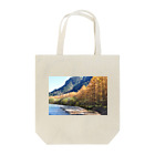 まるみなの上高地　梓川　からまつのある秋の風景 トートバッグ