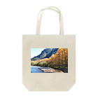 まるみなの上高地　梓川　からまつのある秋の風景 Tote Bag