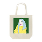 Girl_To_LadyのBlue Hair Girl Tote Bag