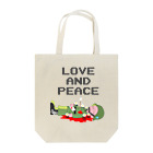 nnmnnjiのLOVE AND PEACE トートバッグ