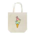 うさぎさん屋さんのアイスになりたかったカラフルうさぎさん Tote Bag