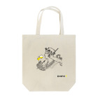 ビールとアート TM-3 Designの名画 × BEER（ミュシャ）白線画 Tote Bag